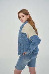 ニットデニムジャケット/ KNIT DENIM JACKET [6673]
