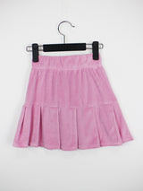 ミニ ベルベット プリーツ スカート / Mini Velvet Pleated Skirt (4color)