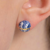 2022パントンデイリースクエアマーブリングピアス/2022 Pantone Daily Round Marbling earring (BP)