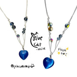 Blue cat - white