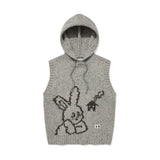 WITTY BUNNY NOMAD HOODIE VEST [MELANGE GRAY]