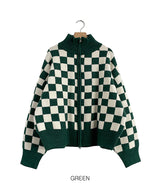 2WAYチェッカーボードカーディガン (3 color)