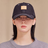 VA Square Denim Label Ballcap / Black Blue