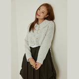アズールショートカーディガン / Azure short cardigan (white)
