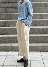 ワッフルUネックロングスリーブ