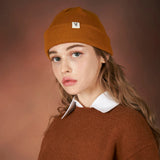 Monogram label beanie