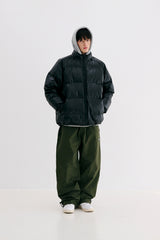HOODED DOWN PADDING JUMPER BLACK