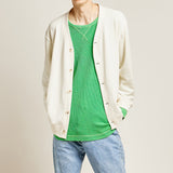 Vネックワッフルカーディガン/DAMP V-NECK WAFFLE CARDIGAN_IVORY