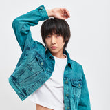 SOJU DENIM CROP TRUCKER JACKET