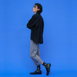 Crinkle Basic Shirts [Black] (6592012124278)