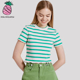 STRIPE CROPPED T-SHIRT
