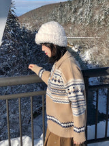 ジンジャーブレッドハーフジップアップニット