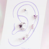 パープルライキーピアス / [Styling] Purple Liky Piercing Set (5 set)