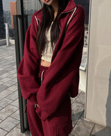 (UNISEX) ウィード起毛ハーフネックジャケット