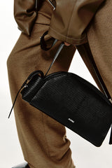 Lizard Shoulder bag_Black