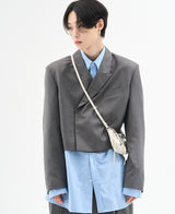 ルシッドクロップラップブレザー / [自主製作] Lucid crop wrap blazer (2 color)