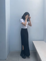 ミューズスリットサマーロングバンディングスカート / Muse Slit Summer Long Banding Skirt (2 colors)