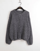 [Wool 20] Shabot Cozy Alpaca Round Knit Cardigan