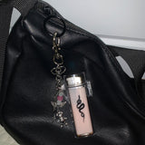 Pink bear lighter case keychain (6661159518326)