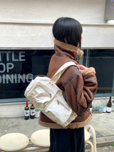 Tatoon nylon two-pocket shoulder bag