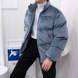 [Unisex] 2wayベルベットショートダウンジャケット
