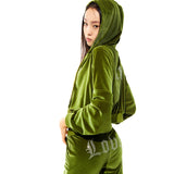 0 3 HATE Velvet Hoodie - KHAKI (6626824814710)