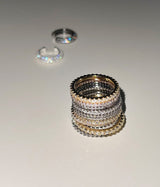 [S925] 2MM プロング セッティング テニス リング / [S925] 2MM Prong Setting Tennis Ring (white silver)