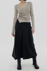 グリースプリーツスカート / Gleise pleated skirt (3color)