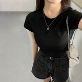 [Bellide made] Premium Slim Span Embroider Tee