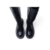 Lace-Up Walker Boots(Black)