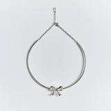  Ribbon Bangle Chain Necklace
