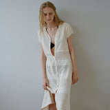 ボタン V ニット ドレス / Button V knit dress
