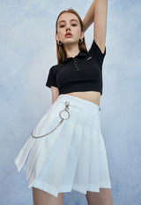 HIDE Collar Button Top (Black) (6570968285302)
