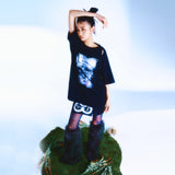カットアウトグラフィックTシャツ / 222 Cutout graphic t-shirts - Black