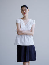 PUFF PIN TUCK BLOUSE [ WHITE ]