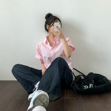 ボタンドフロントルーズフィットシャツ