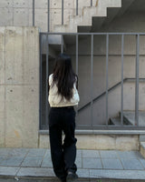 Black denim pants