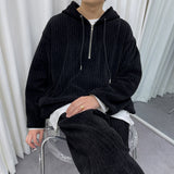マルチコーデュロイセミジップアップフーディー/Multi-corduroy semi- zip-up hood (3 colors)
