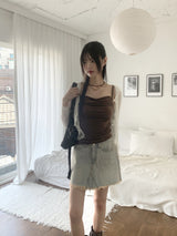 Dao shirring drape sleeveless