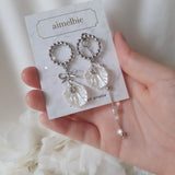 White Shell Ribbon Princess Piercing