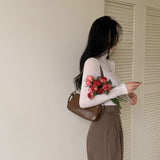 [BELLIDE MADE] Daily Label Semi-Cropped Short-Sleeved T-Shirt