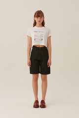 チェリーブラー半袖Tシャツ／CHERRY BLUR SHORT SLEEVE T-SHIRT [WHITE]