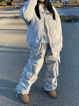 Temperature padding wide pants 