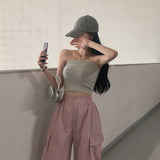 ボタンバンディングストリングカーゴパンツ