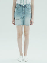 ダメージデニムショート / W1012 DAMAGE DENIM SHORT