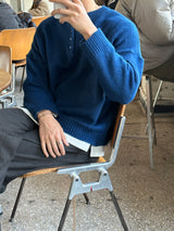 LMN ５ボタンオーバーサイズフィットニットウェア / LMN 5 Button Oversized Fit Knitwear (9 colors)