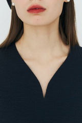 チューリップ シアサッカー ドレス / Tulip Seersucker Dress [Black]