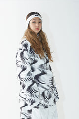 ウェーブフリースプルオーバー / BSR2223FWPO001 ZGZG WAVE FLEECE PULLOVER BLACK WHITE