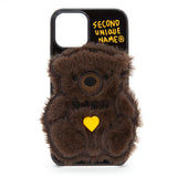 SUN CASE PATCH FUR BEAR DARK BROWN (6535226687606)