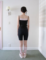 TWO-TONE SLEEVELESS TOP (PINKBLACK)